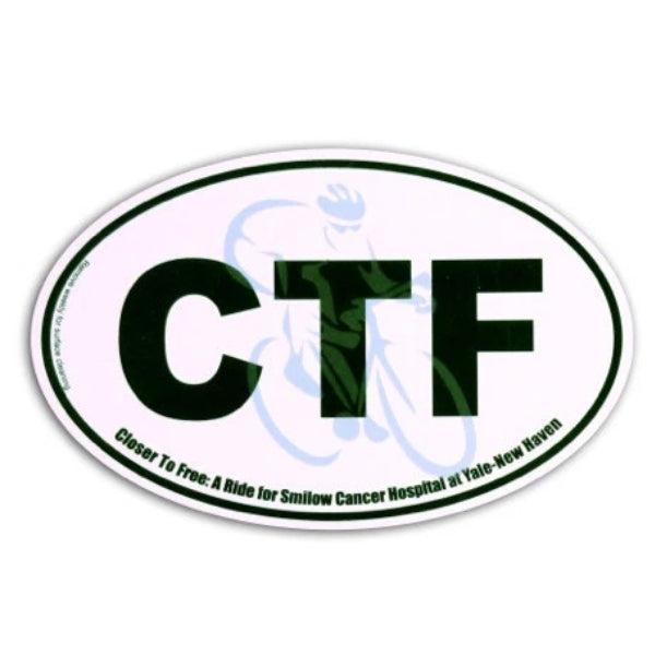 CTF Black and White Car Magnet