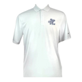 White polo shirt with 'Ride Closer to Free' text on a white background