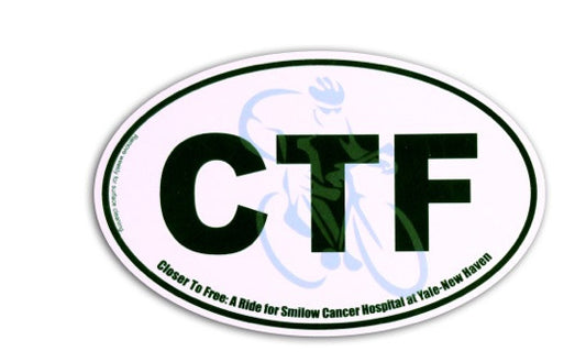 CTF Black and White Car Magnet